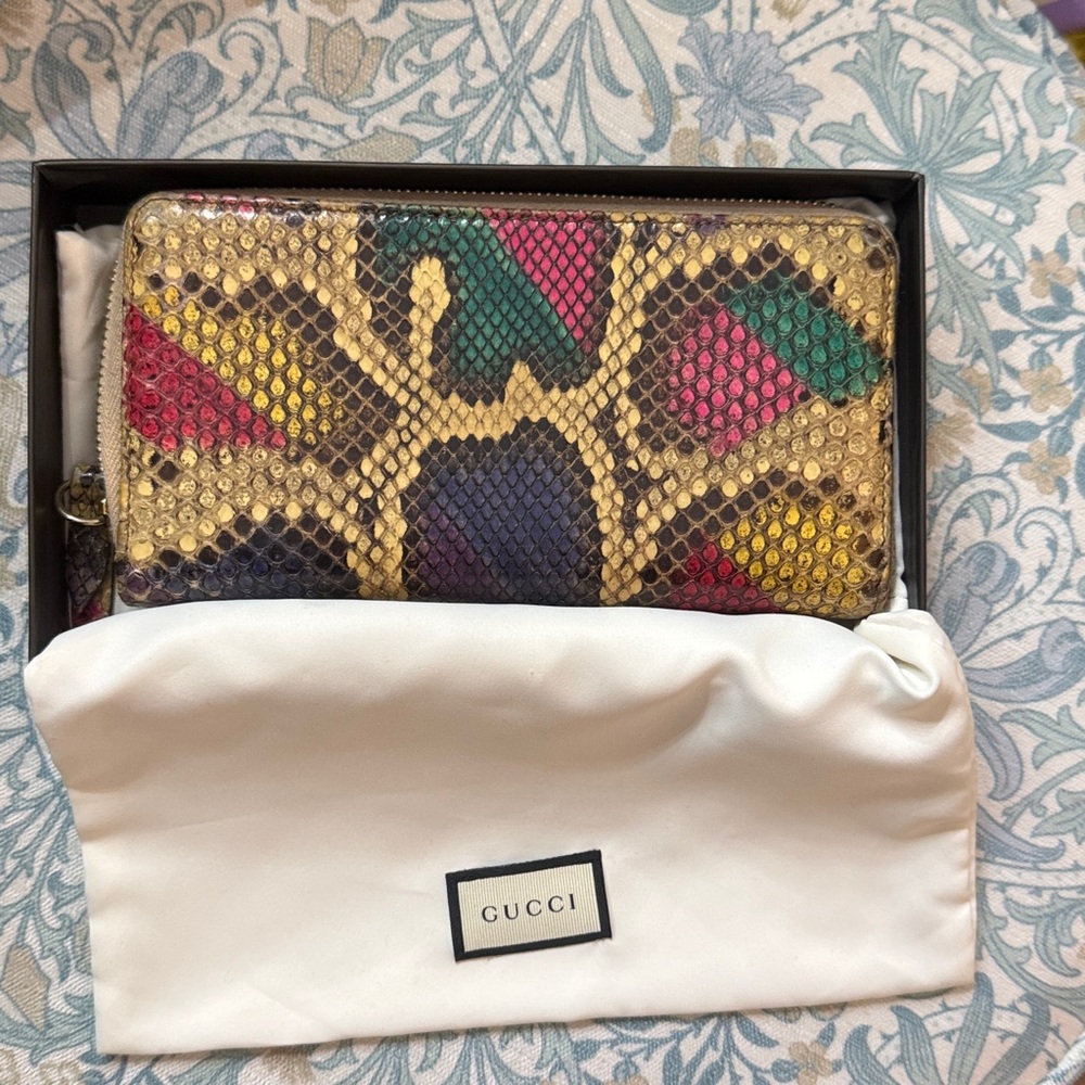 Gucci multicolor python wallet - image 2